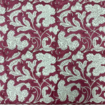 Deep Pruce Indian Floral Hand Block Printed Cotton Cloth Border Napkins Size 20x20"