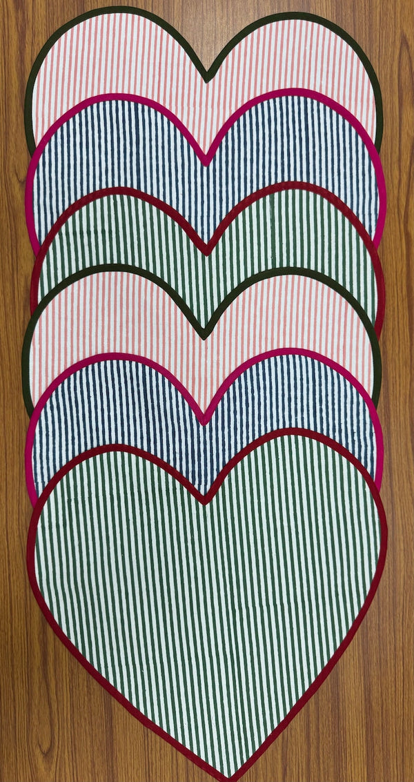 Valentine Love Heart Shape Placemat