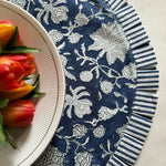 Aegean Blue Ruffle Placemat