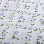 Powder and Pigeon Blue Hand-Block Printed Cotton Cloth
