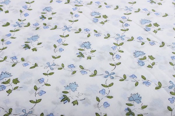 Powder and Pigeon Blue Hand-Block Printed Cotton Cloth