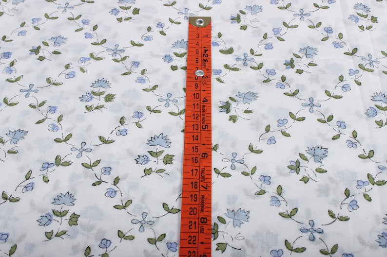 Powder and Pigeon Blue Hand-Block Printed Cotton Cloth