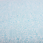 Turquoise Blue Jal Hand-Block Printed Cotton Cloth