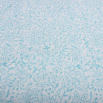 Turquoise Blue Jal Hand-Block Printed Cotton Cloth