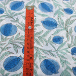 Queen Blue Hand-Block Printed Cotton Cloth