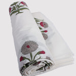 Dark Vanilla Hand-Block Printed Cotton Cloth