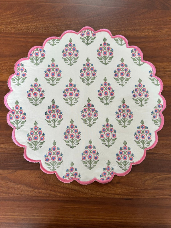 Ruddy Blue, Pink and Green Placemat