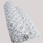 Powder and Pigeon Blue Hand-Block Printed Cotton Cloth