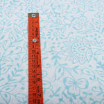 Turquoise Blue Jal Hand-Block Printed Cotton Cloth