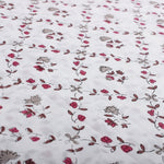 Raspberry Red Hand-Block Printed Cotton Cloth
