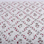 Raspberry Red Hand-Block Printed Cotton Cloth