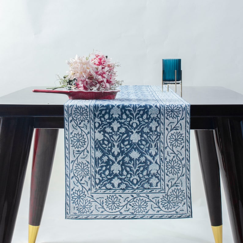 Aegean Blue Table Runner