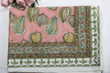 Salmon Pink Leaf Print Tablecloth