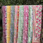 Mix and Match Bo-Ho Indian Floral Hand Block Printed Soft Cotton Cloth Sarong/Pareo