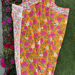 Mix and Match Bo-Ho Indian Floral Hand Block Printed Soft Cotton Cloth square Scarf
