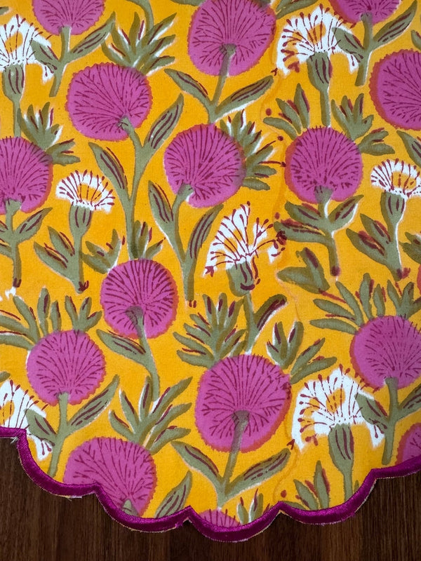 Tangerine Orange and Bubblegum Pink Placemat