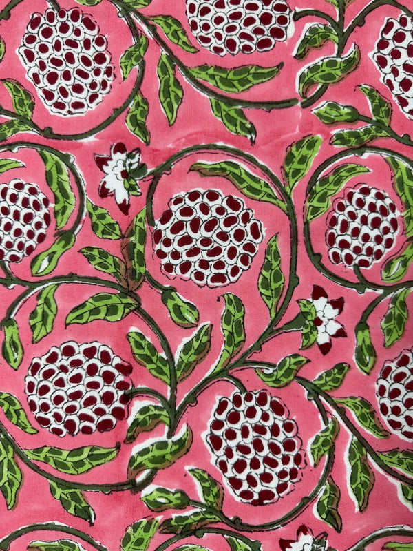 Strawberry Pink and Green Placemat
