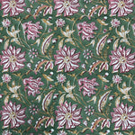 Viridian Green Hand-Block Printed Cotton Cloth
