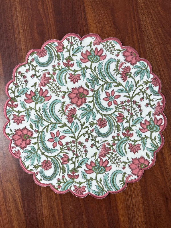Tulip Pink and Mint Green Placemat