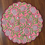 Strawberry Pink and Green Placemat