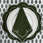 Green Cloth Embroidery Placemat