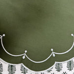 Green Cloth Embroidery Placemat