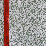Sage Green Jal Hand-Block Printed Cotton Cloth