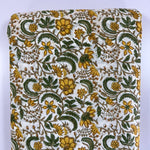 Five Call Golden Hand-Block Printed Cotton Cloth