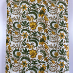 Five Call Golden Hand-Block Printed Cotton Cloth