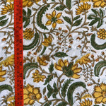 Five Call Golden Hand-Block Printed Cotton Cloth