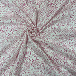 Rose Pink Hand-Block Printed Cotton Cloth