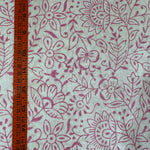 Rose Pink Hand-Block Printed Cotton Cloth