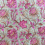 Pistachio Green Hand-Block Printed Cotton Cloth