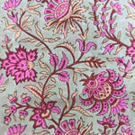 Pistachio Green Hand-Block Printed Cotton Cloth