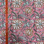 Candy Pink Hand-Block Printed Cotton Cloth