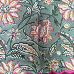 Viridian Green Scallop Embroidery Napkins