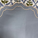 Blue Double Edges Embroidery Placemat