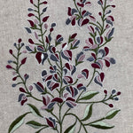 Natural Color Fabric Floral Embroidery and Scallops Placemat