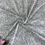 Sage Green Jal Hand-Block Printed Cotton Cloth