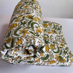 Five Call Golden Hand-Block Printed Cotton Cloth