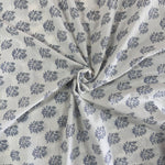 Sky and Beau Blue Hand-Block Printed Cotton Cloth