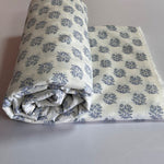 Sky and Beau Blue Hand-Block Printed Cotton Cloth