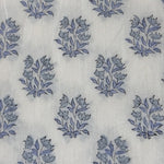 Sky and Beau Blue Hand-Block Printed Cotton Cloth