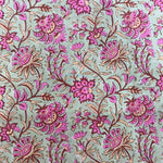 Pistachio Green Hand-Block Printed Cotton Cloth