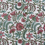 Tulip Pink and Mint Green Scallop Scallop Embroidery Napkins