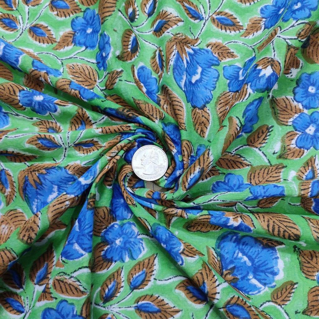 5, Hand Block Print Fabric, 100% Cotton Quilting Fabric by the Yard, Quilt Fabric by Yard, Floral Fabric, Quilt Fabric, Fabric Mask