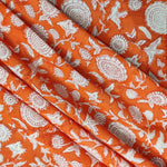 Hand Block Print Fabric, 100% Cotton Quilting Fabric by the Yard, Quilt Fabric by Yard, Floral Fabric, Quilt Fabric, Fabric Face Mask