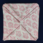 Reusable Cloth Napkins, Hand Block Print Cotton napkins set, Indian fabric -20x20 inches,pink napkins