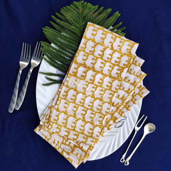 Kids table cotton napkin, 20" X 20" SET of 4, Child Bandana Face mask Cover, wedding cotton napkin,Child Block Printed Napkins