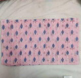 Pink and Blue Leafs Pattern 100% Cotton Quilting Fabric by the yard, Quilt Fabric, Indian Fabric, fabric for facemasks, fabric for bags